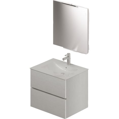 Composizione bagno da 60 colore Bianco H54x61x46cm