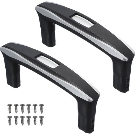 QUARKZMAN 2Pcs Poignée Télescopique Pour Valise Remplacement Poignée Tirage Pour Valise Remplacement Pour Réparation Accessoires Voyage Télescopique Noir 61 Pouce (1/5)