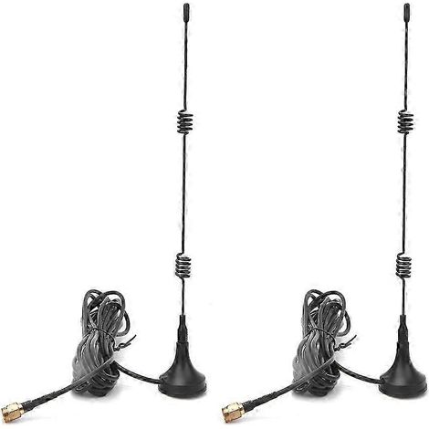 2Pcs Antenne Sucker Aimantée Acier Carbone Haute Qualité Base Magnétique 3M 2.4G 700-2700MHz (1/3)
