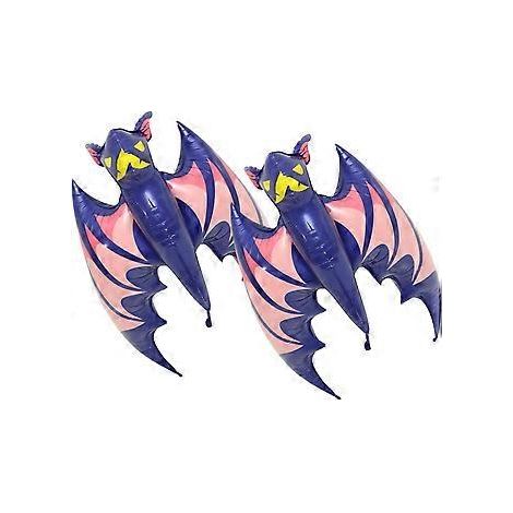 Lot de 2 ballons gonflables en aluminium en forme de chauve-souris, pour une fête d'horreur (1/5)