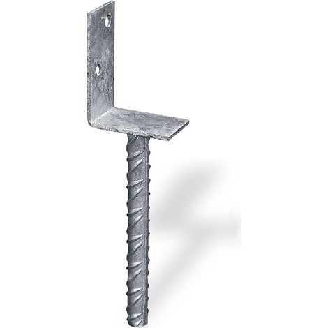 Supporto a "L" per pali 75 x 60 x 110 x 200 mm.