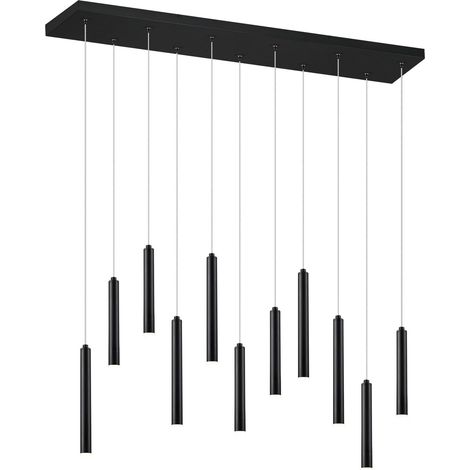 Lampada a Sospensione da Interno a LED in Metallo Nero Opaco (1/5)