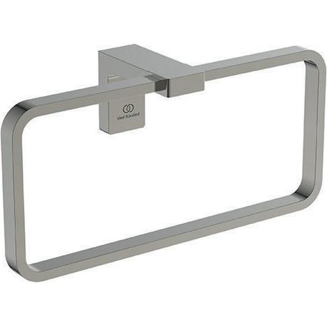 Toalla de aro CONCA cuadrado plata tormenta IDEAL STANDARD