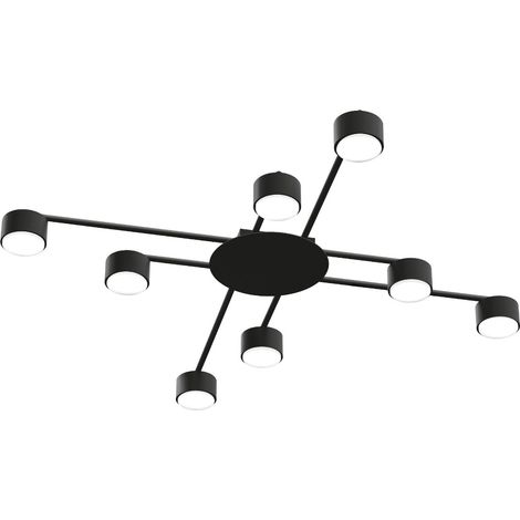 Plafonnier moderne LED 100 cm 8xGX53 noir alu Videx (1/4)