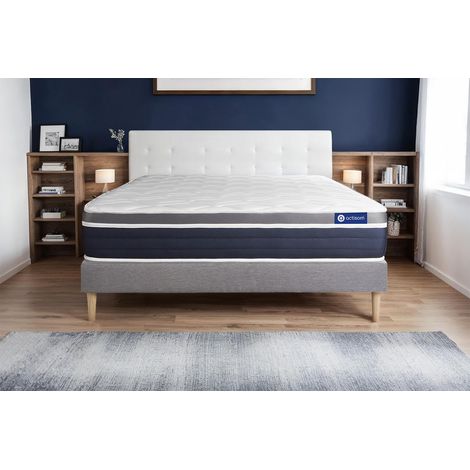 Kit rete e materasso matrimoniale Actiflex confort 180x190cm - Spessore : 26cm - Molle insacchettate e memory foam - Moderatamente rigido