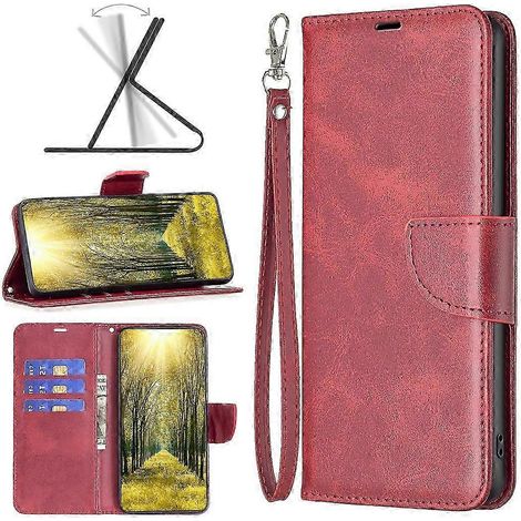 Echtleder-Klapphülle für Motorola Edge 40 – Schlanke Schutzhülle mit Lammlederstruktur, Premium-Design (1/4)