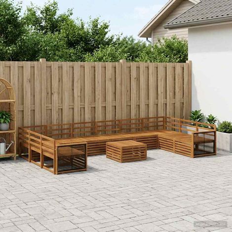 vidaXL Sofagarnituren 11 pcs Massivholz Akazie (1/5)