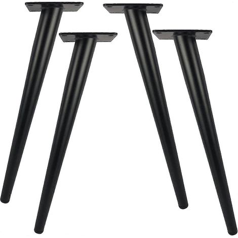 Quatre pieds de table en métal de 30 cm de long, adaptés aux meubles, coiffeuses, armoires, bureaux, chaises, repose-pieds, etc., peuvent remplacer les pieds de support de meubles, avec une capacité d (1/5)