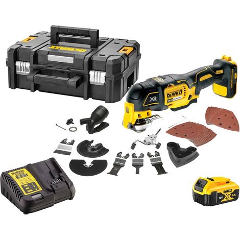 DeWalt DCS355P1 Cordless 18V XR Brushless Multi-Tool with 35pc Accessory Kit, 1 x 5.0Ah Battery, Charger and Case