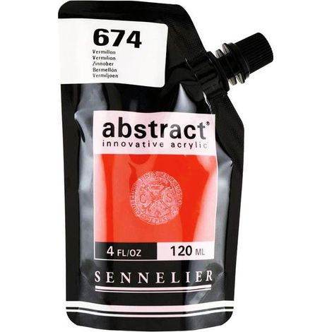Peinture Acrylique - Sennelier - Abstract - 120ml - Satiné - Vermilion (1/3)