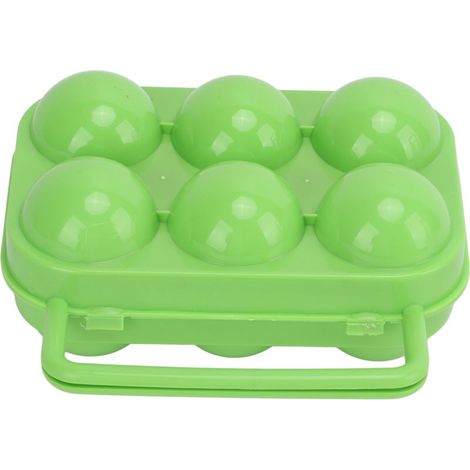 Tragbare Eieraufbewahrungsbox aus ABS mit 6 Fächern, grüne Eierbox, ideal für den Innen- und Außenbereich (1/5)
