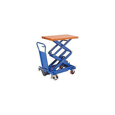 Carro elevador de plataforma con pantógrafo doble  carga máx