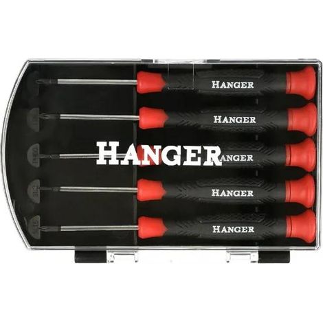 Set di 5 cacciaviti di precisione Hanger neri