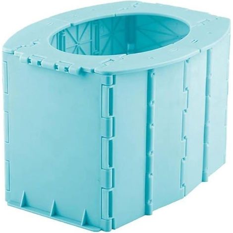 Toilettes d'extérieur, toilettes pliantes portables, toilettes pliables, toilettes à seau pratiques pour camping,voyage,bleu (1/5)