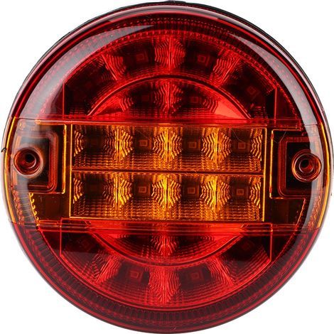 Luz trasera LED redonda de 5 pulgadas para remolques, camiones, autobuses y vehículos especiales indicadores de freno de compatibilidad universal. (1/5)