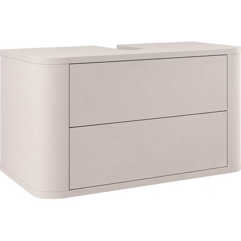 Badplaats Mobile Sottolavabo Como 80 cm – Beige – Sospeso con 2 Cassetti