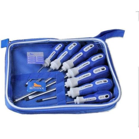 Set 7 cacciaviti con punta magnetica a croce e a taglio giraviti isolati + borsa