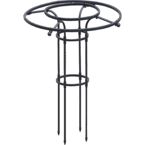 Enrejado con forma de seta, 90 cm de altura total, hierro negro, diseño único para rosas, clemátides, huerto, decorativo. (1/5)