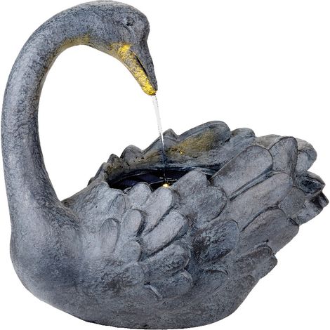 Fountains Lumineo Outdoorwasserspeiher Schwan Anthrazit solarbetrieben 41 cm - GRC (1/3)