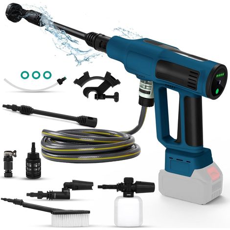 Cordless Pressure Washer for 18V Battery (without Battery) Cleaning Gun, 340W, Brushless, 5m Hose, 6 in 1 Nozzle, Filter, Foam Pitcher, Rotating Nozzle, Brush (1/5)