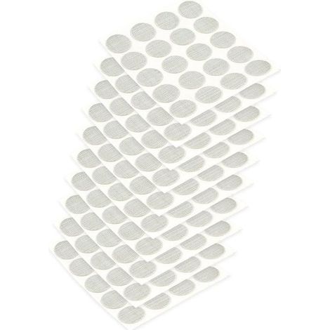 Cache-vis adhésifs - Lot de 200 - PVC gris effet textile - Masquent les trous et les rayures - Pour moi (1/3)