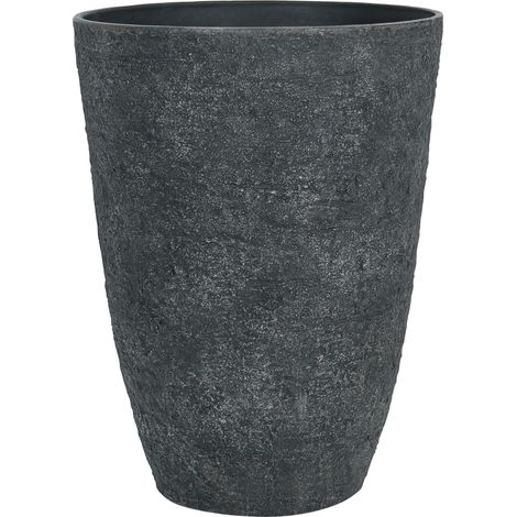 Vaso da fiori alto in pietra per giardino, per interni ed esterni 43x60 cm nero Camia (1/5)