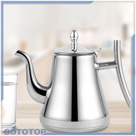 Fdit Cafetière 1.2L Bouilloire Épaissie Théière de Haute Qualité en Acier Inoxydable avec Infuseur pour art distributeur 1,2 L 2,0L (1/5)