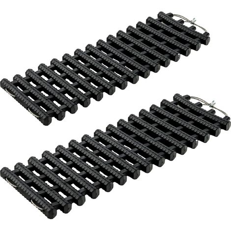 COSTWAY 2 Pack Tire Traction Mats Portable TPR Recovery Track Pad Emergency Traction Aid