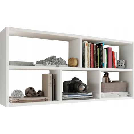 Estantería de pared blanca TEO para libros y fotos (1/3)