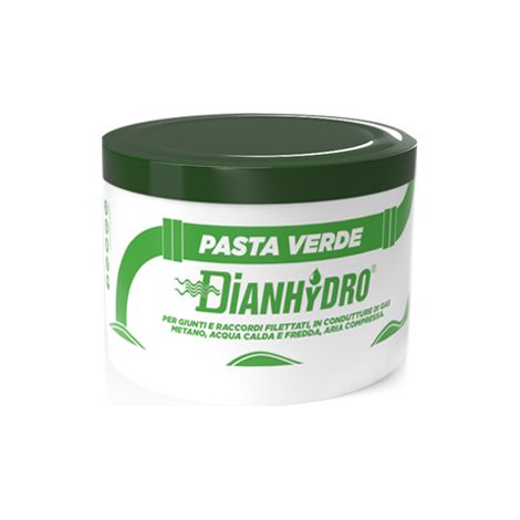 Pasta verde sigillante VIKY-PLAST 450 g – per gas e acqua – professionale (1/2)