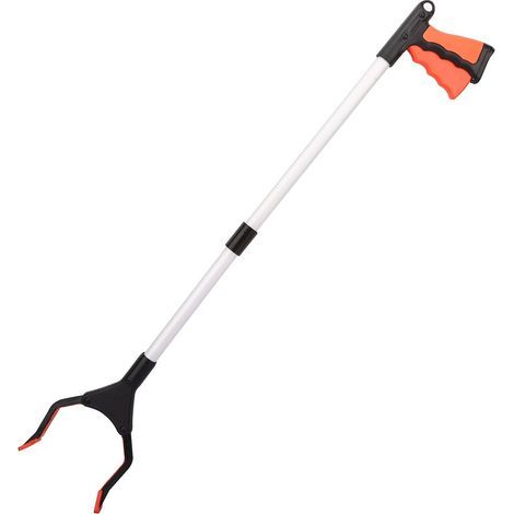 Herramientas de recogida, pinza extensible plegable de 81 cm (32"), herramienta de asistencia de aluminio para personas con discapacidad con pinza de goma giratoria, brazo largo extensible para recoge (1/5)