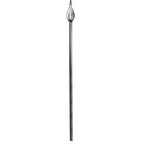 Barreau avec pointe de lance flamme - Hauteur 1300mm Ø16mm - Fer forgé - À souder - DECO FER FORGE