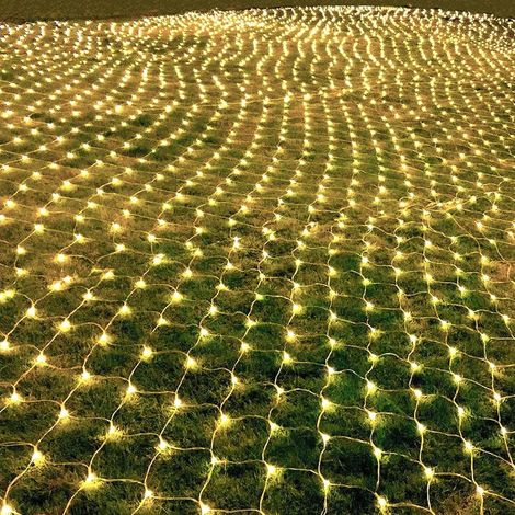 Guirlande Lumineuse En Maille - 96 LED - 1,5 x 1,5 m - Étanche - Pour Extérieur Jardin Arbre De Noël Décoration Festive - 8 Modes - Alimentation Secteur (1/5)