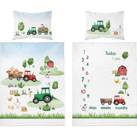 Ropa de cama para bebé 100x135 Tractor Farm ALGODÓN (1/5)