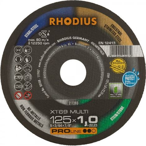 Trennscheibe 115x1,0x22 mm Rhodius XT69 (1/2)