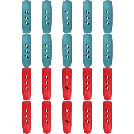 10 pares de fundas aislantes de silicona antiescaldaduras para mangos de sartenes o woks. (1/4)