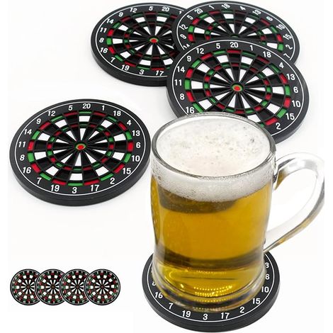 Dessous de verre antidérapants lavables résistants à la chaleur pour café, verres à bière, bouteilles de vin, maison, pub, bar (1/5)