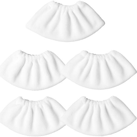 Lot de 5 chiffons de nettoyage à vapeur - compatible avec le kit de nettoyage de remplacement pour nettoyeur vapeur Karcher SC1 SC2 SC3 SC4 SC5 (1/5)