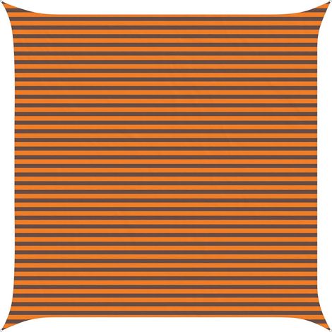 Sonnensegel Orange und Braun 5 x 5 m 100 % Polyester Oxford vidaXL
