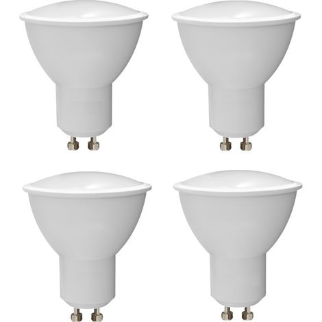 SET 4 LAMPADINE LED GU10 DICROICHE 6W 3000K 490LM.