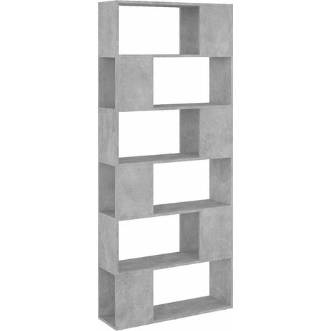 Maison Exclusive - Libreria/Divisorio Grigio Cemento 80x24x186 cm in Truciolato (1/5)