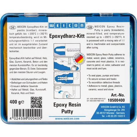 WEICON 10000104 (10500400) Epoxydharz-Kitt  400 g