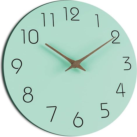 Horloge Murale - Horloge Silencieuse - Fonctionne Sur Piles - Mecanisme Sans Tic Tac - Pour Interieur Salle De Bain Ecole Bureau - 1 Piece (1/5)