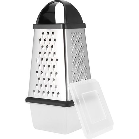 Râpe À Fromage 4 Faces En Acier Inoxydable Avec Boîte De Rangement Pour Légumes Et Fruits - 1 Pièce (1/5)