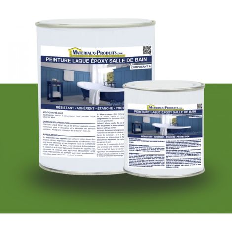 Peinture Laque Epoxy Salle de Bain - 1 Kg Vert Gazon - MATPRO (1/5)