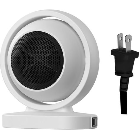 Chauffage d'appoint intelligent, contrôle anti-surchauffe, économique, silencieux, ventilateur portable de bureau, blanc, prise américaine 110V (1/5)