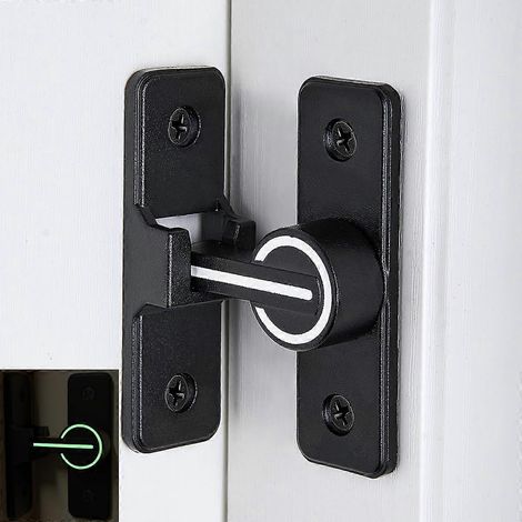 Scheunentorschloss mit beleuchtetem 90°-Schieberiegel aus robuster Zinklegierung für mehr Privatsphäre und Sicherheit.