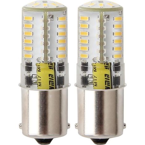 Lot de 2 Ampoule LED Ba15s 5W Blanc Chaud 3000K 360 Degrés Pour Auto Bateau RV