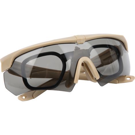 Stoßfeste und explosionsgeschützte taktische Outdoor-Schutzbrille mit austauschbaren Gläsern (1/5)