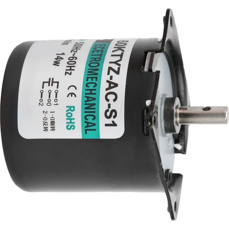 Moteur synchrone à courant alternatif 14 W à aimant permanent à couple élevé, montage sur arbre central XD60KTYZ (80 tr/min AC110V) (1/5)
